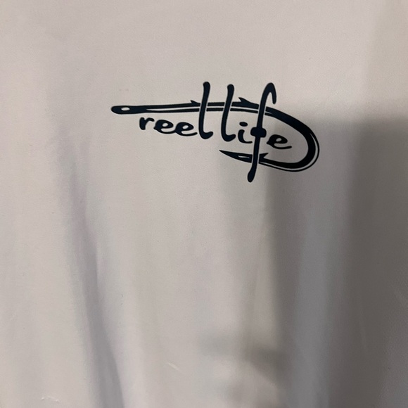 Reel Life Long Sleeve Rash Guard With American Flag Size Large - Picture 4 of 6